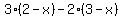 3(2-x)-2(3-x)