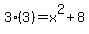 3(3) = x^2+8