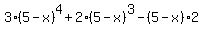 3%285-x%29%5E4+%2B+2%285-x%29%5E3+-+%285-x%292