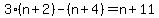 3%28n%2B2%29+-+%28n%2B4%29+=+n+%2B+11