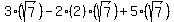 3%28sqrt%287%29%29-2%282%29%28sqrt%287%29%29%2B5%28sqrt%287%29%29