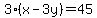 3%28x-3y%29=45
