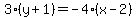 3(y+1)=-4(x-2)