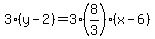 3%28y+-+2%29+=+3%288%2F3%29+%28x+-+6%29