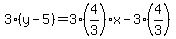 3%28y-5%29=3%284%2F3%29x-3%284%2F3%29