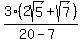 3*(2sqrt(5) + sqrt(7))/(20 - 7)