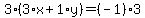 3%2A%283%2Ax%2B1%2Ay%29=%28-1%29%2A3