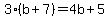 3%2A%28b+%2B+7%29+=+4b+%2B+5