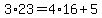 3%2A23+=+4%2A16+%2B+5
