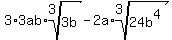 3%2A3ab%2Aroot%283%2C3b%29-2a%2Aroot%283%2C24b%5E4%29