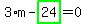 3%2Am-highlight_green%28+24+%29=0