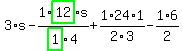 3%2As-1%2Fhighlight_green%28+1+%29%2Ahighlight_green%28+12+%29%2As%2F4%2B1%2F2%2A24%2A1%2F3-1%2F2%2A6