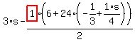 3%2As-highlight_red%28+1+%29%2F2%2A%286%2B24%2A%28-1%2F3%2B1%2F4%2As%29%29