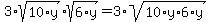 3%2Asqrt%2810%2Ay%29%2Asqrt%286%2Ay%29=3%2Asqrt%2810%2Ay%2A6%2Ay%29