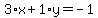 3%2Ax%2B1%2Ay=-1
