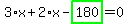 3%2Ax%2B2%2Ax-highlight_green%28+180+%29=0