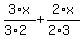 3%2Ax%2F%283%2A2%29%2B2%2Ax%2F%282%2A3%29