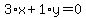 3%2Ax+%2B+1%2Ay+=+0