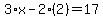 3%2Ax-2%282%29=17