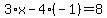 3%2Ax-4%28-1%29=8
