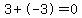 3%2B-3=0