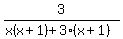 3%2F%28x%28x+%2B+1%29+%2B+3%28x+%2B+1%29%29