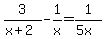 3%2F%28x%2B2%29+-+1%2Fx+=+1%2F%285x%29
