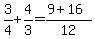 3%2F4+%2B+4%2F3+=+%289+%2B+16%29%2F12