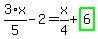 3%2F5%2Ax-2=x%2F4%2Bhighlight_green%28+6+%29