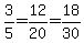 3%2F5=12%2F20=18%2F30