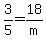 3%2F5=18%2Fm