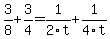 3%2F8%2B3%2F4=1%2F2t%2B1%2F4t