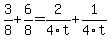 3%2F8%2B6%2F8=2%2F4t%2B1%2F4t