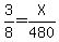 3%2F8=X%2F480