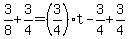 3%2F8+%2B+3%2F4+=+%283%2F4%29t+-+3%2F4+%2B+3%2F4