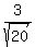 3%2Fsqrt%2820%29