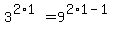 3%5E%282%2A1%29=9%5E%282%2A1-1%29