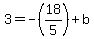 3+=+-%2818%2F5%29+%2B+b