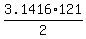 3.1416%2A121+%2F+2