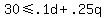 30+%3C=+.1d+%2B+.25q