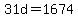 31d = 1674