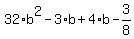 32*b^2-3*b+4*b-3/8