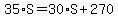 35%2AS+=+30%2AS+%2B+270