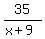 35%2F%28x%2B9%29