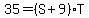 35+=+%28S%2B9%29%2AT