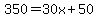 350=30x%2B50
