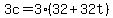 3c=3(32+32t)