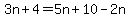 3n%2B4+=+5n%2B10-2n