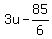 3u-85%2F6%29%5E2=%28169%2F36%29