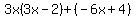 3x(3x-2)+(-6x+4)